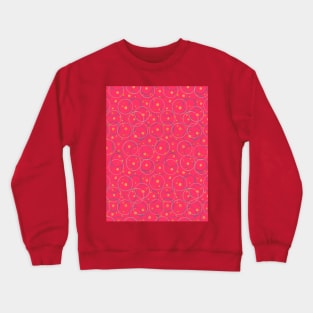 Circles Dark Pink pattern Crewneck Sweatshirt